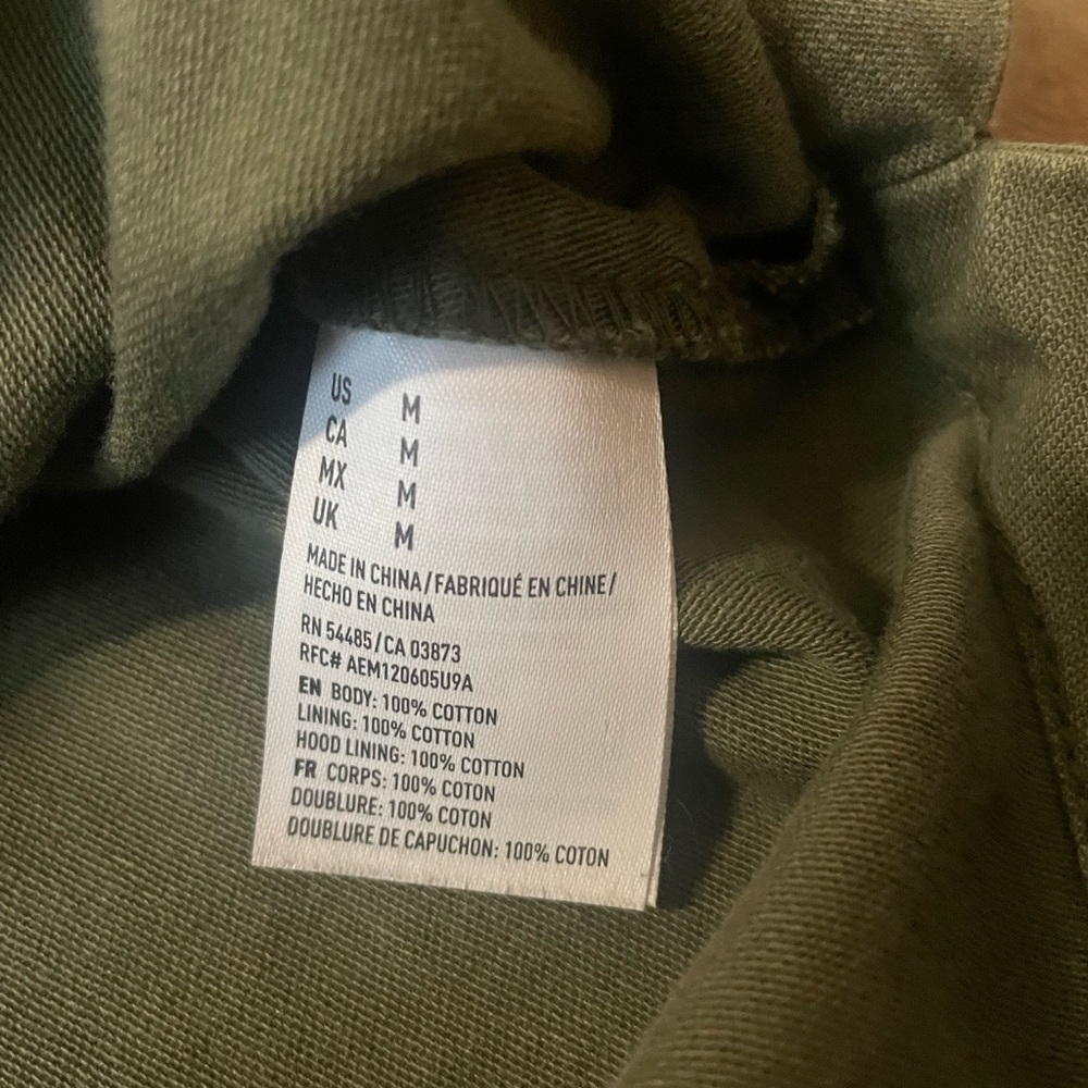 2014 American Eagle Utility Hooded Olive Green Jacket Adult Medium - Picture 6 of 7